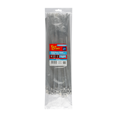(image for) S/steel Cable Ties Ss304 7.9mm X 350mm Natural 50pc