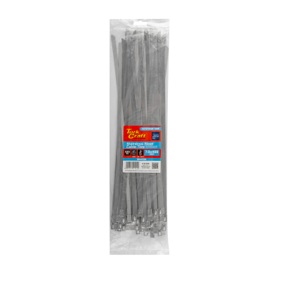 (image for) S/steel Cable Ties Ss304 7.9mm X 400mm Natural 100pc