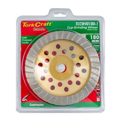 (image for) Dia. Cup Wheel 180mm X 22.23mm Turbo Cold Pressed Contractor