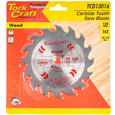 (image for) Blade Tct 130 X 16t 16/13 General Purpose Rip Wood