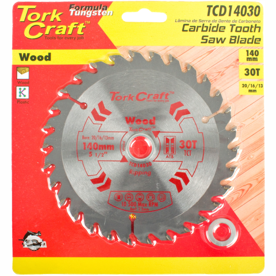 (image for) Blade Tct 140 X 30t 20/16/13 General Purpose Combination Wood