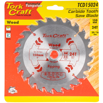 (image for) Blade Tct 150 X 24t 20/16 General Purpose Rip Wood