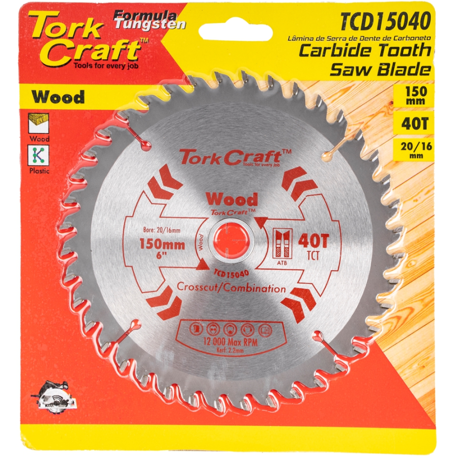 (image for) Blade Tct 150 X 40t 20/16 General Purpose Combination Wood