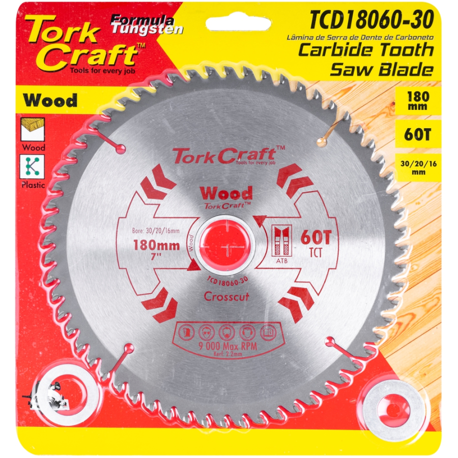 (image for) Blade Tct 180 X 60t 30/20/16 General Purpose Combination