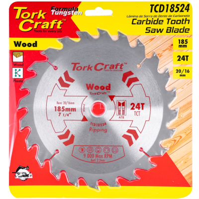 (image for) Blade Tct 185 X 24t 20/16 General Purpose Rip