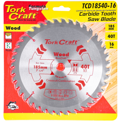 (image for) Blade Tct 185 X 40t 16mm General Purpose Combination