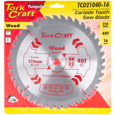 (image for) Blade Tct 210 X 40t 16mm General Purpose Combination