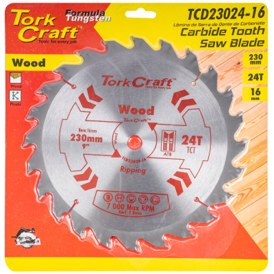 (image for) Blade Tct 230 X 24t 16mm General Purpose Rip