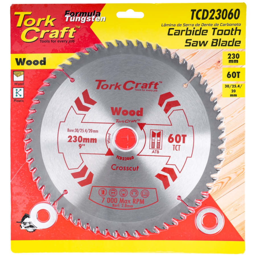 (image for) Blade Tct 230 X 60t 30/1/20 General Purpose Cross Cut