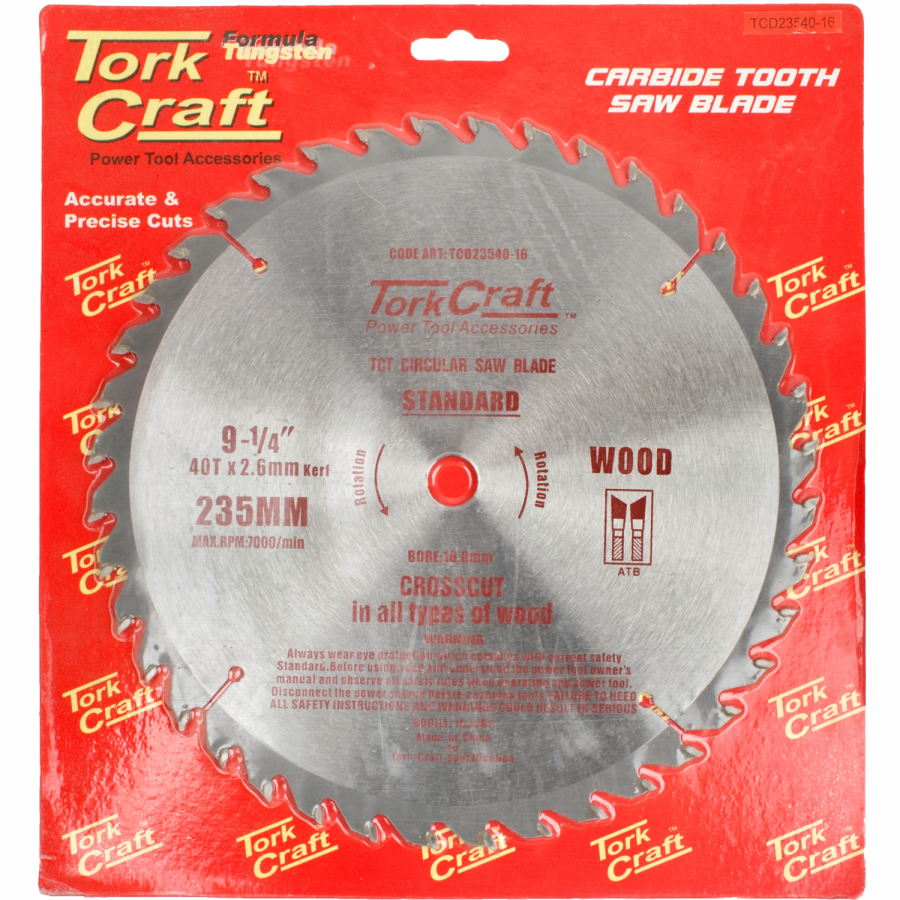 (image for) Blade Tct 235 X 40t 16mm General Purpose Combination