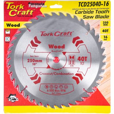 (image for) Blade Tct 250 X 40t 16mm General Purpose Combination