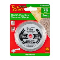 Diamond Blade 76mm X 10mm Cont. Rim Mini Cutter Saw (image for) Diamond Blade 76mm X 10mm Cont. Rim Mini Cutter Saw
