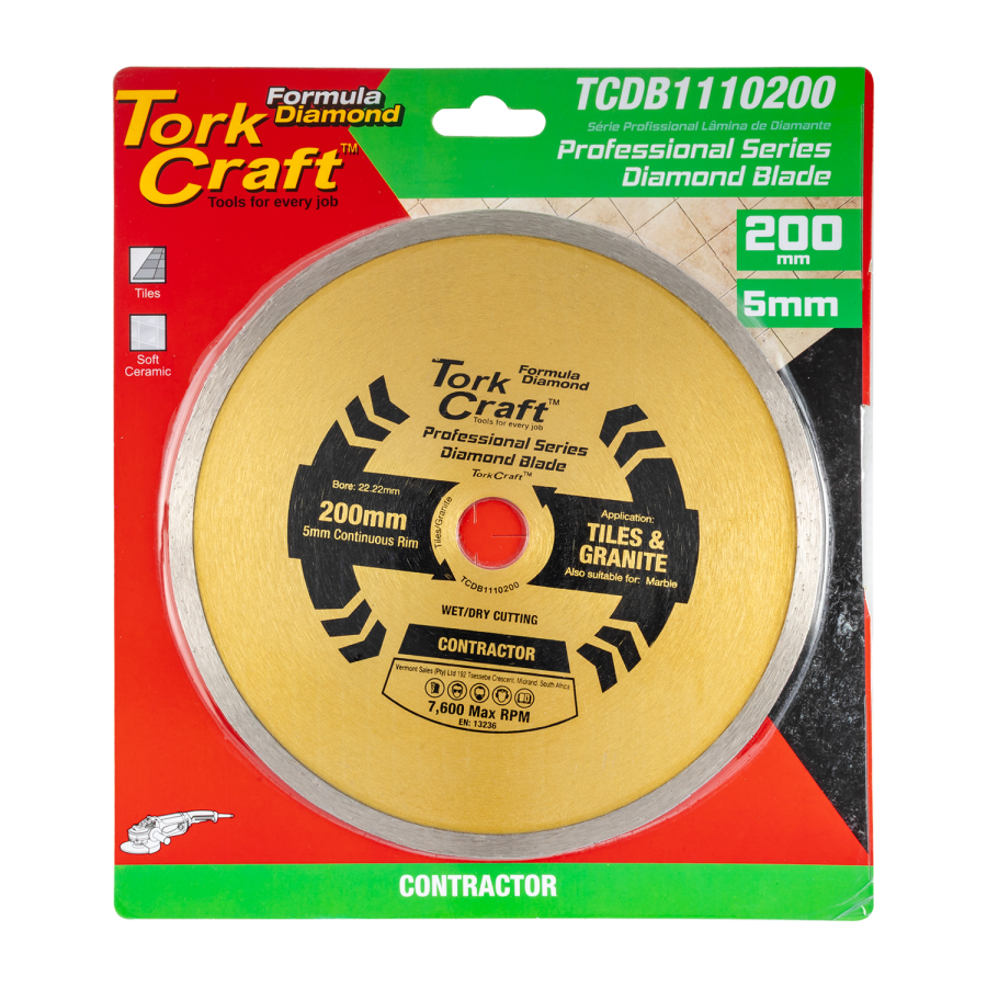 (image for) Diamond Blade 200mm X 22.22 Continues Rim