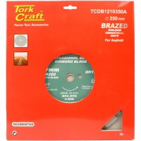 Diamond Blade Brazed 350 X 25.4mm For Asphalt Tar (image for) Diamond Blade Brazed 350 X 25.4mm For Asphalt Tar
