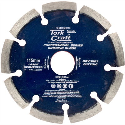(image for) Diamond Blade 115mm Segmented Laser Industrial