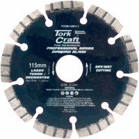 Diamond Blade 115mm Turbo Segmented Laser Welded Industrial (image for) Diamond Blade 115mm Turbo Segmented Laser Welded Industrial