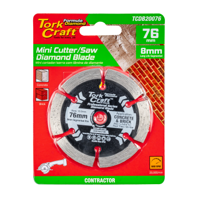 (image for) Diamond Blade 76mm X 10mm Segmented Mini Cutter Saw