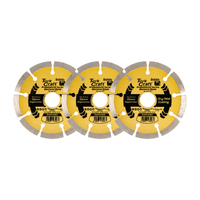 (image for) Diamond Blade Segmented 115mm Professional Bulk 3 Pack Shrink