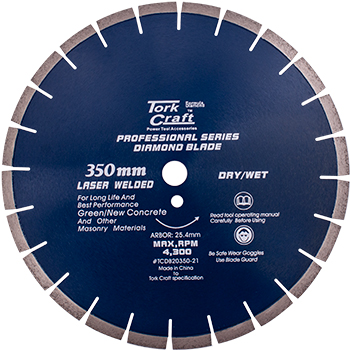 (image for) Diamond Blade 350x25.4mm Green / New Concrete Laser Welded Segmented