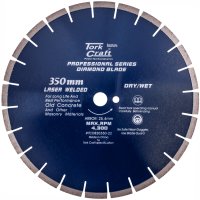 Diamond Blade 350x25.4mm Old Concrete Laser Welded Segmented (image for) Diamond Blade 350x25.4mm Old Concrete Laser Welded Segmented
