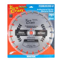Diamond Blade 350x25.4mm Asphalt Laser Welded Segmented Tar (image for) Diamond Blade 350x25.4mm Asphalt Laser Welded Segmented Tar