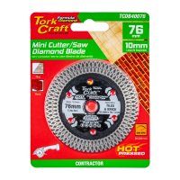 Diamond Blade 76mm X 10mm Turbo Wave Mini Cutter Saw (image for) Diamond Blade 76mm X 10mm Turbo Wave Mini Cutter Saw