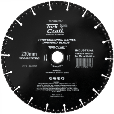 (image for) Diamond Blade Seg.230x22.23mm Vacuum Brazed Metal Cutting