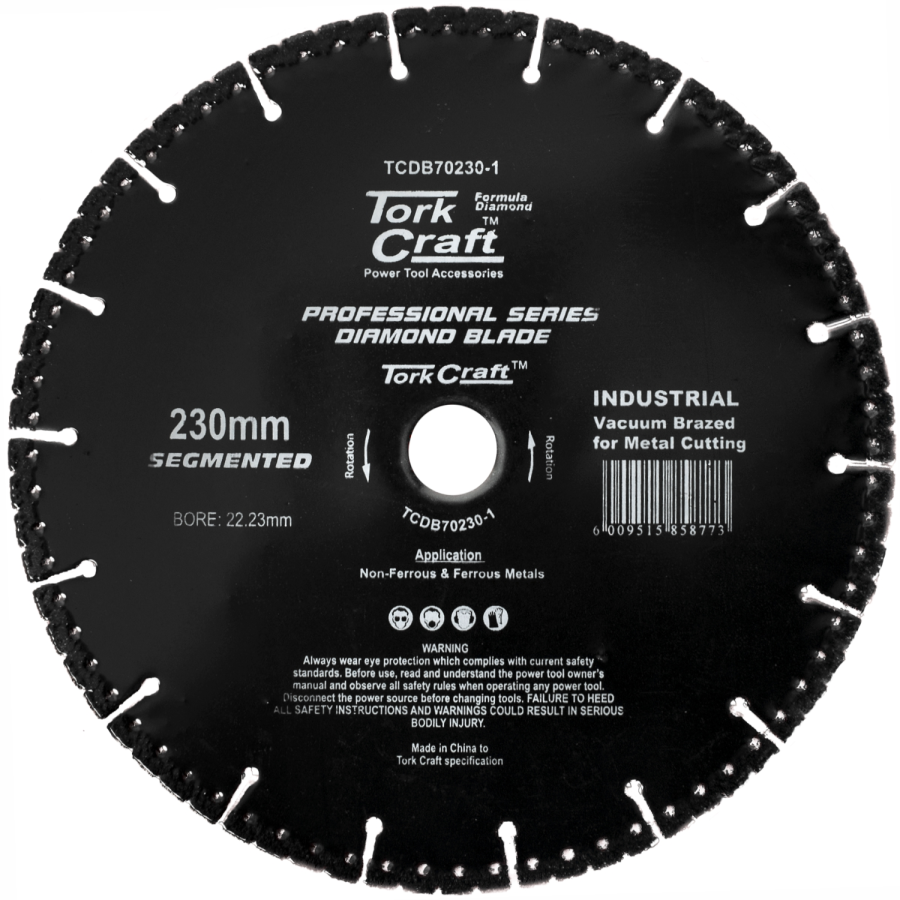 (image for) Diamond Blade Seg.230x22.23mm Vacuum Brazed Metal Cutting