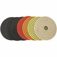 (image for) Set Of 7 Diamond Wet Polishing Pads 100mm