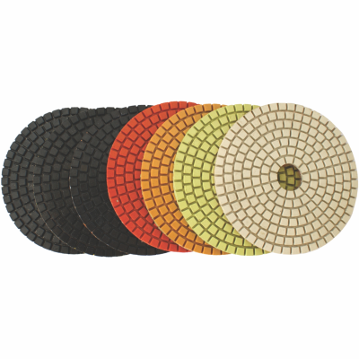 (image for) Set Of 7 Diamond Wet Polishing Pads 100mm