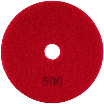 (image for) 100mm Diamond Wet Polishing Pad 500 Grit Red