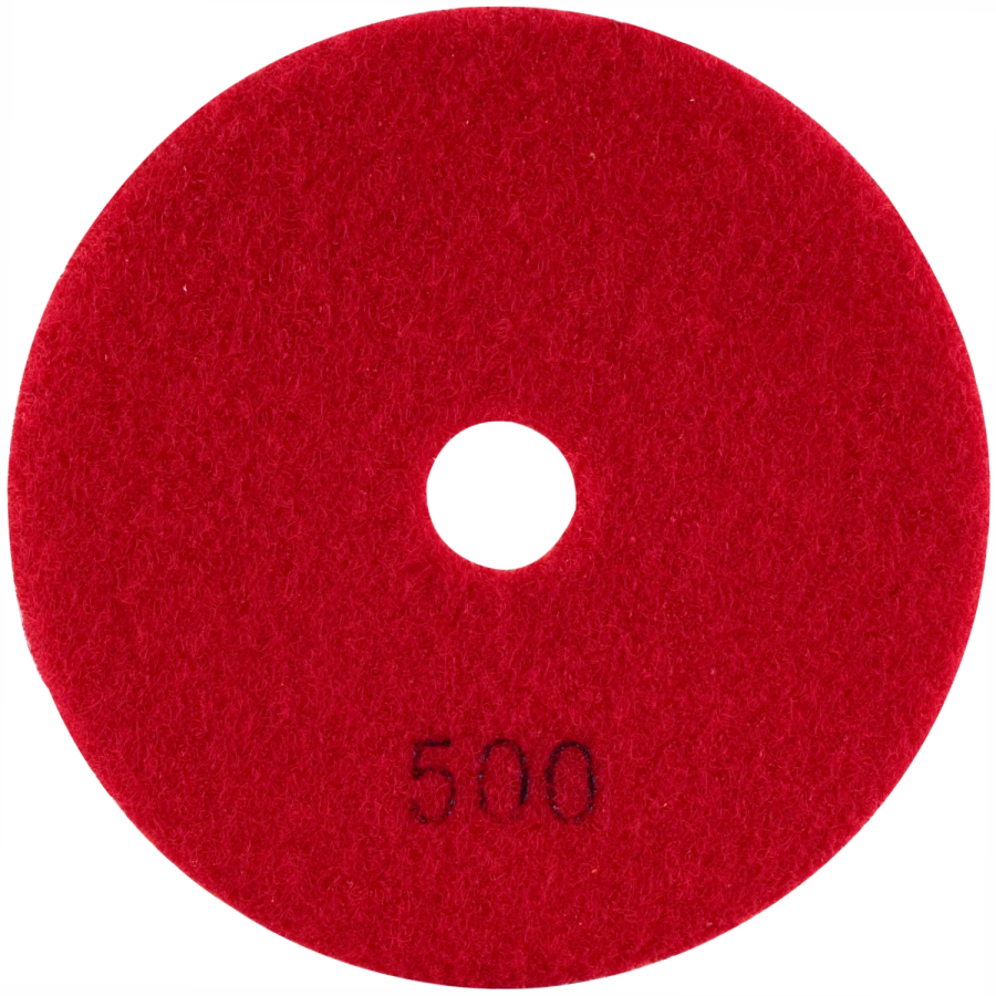 (image for) 100mm Diamond Wet Polishing Pad 500 Grit Red