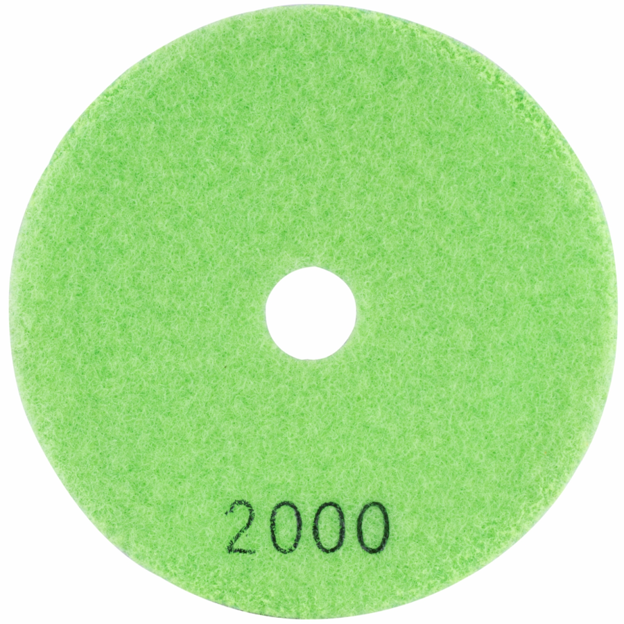 (image for) 100mm Diamond Wet Polishing Pad 2000 Grit Lime Green
