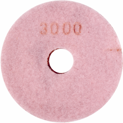 (image for) 100mm Diamond Wet Polishing Pad 3000 Grit Pink