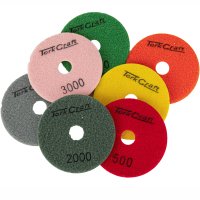 Set Of 7 Diamond Polishing Pads 100mm Dry Use (image for) Set Of 7 Diamond Polishing Pads 100mm Dry Use