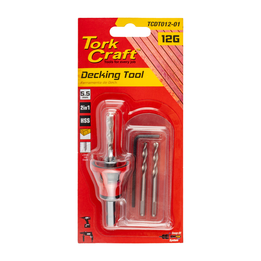(image for) Decking Tool 12g Std Head Pre-drill & Countersink