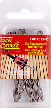 (image for) Replacement Drill Bits 12g X 5pc For Decking Tool Tcdt012-01