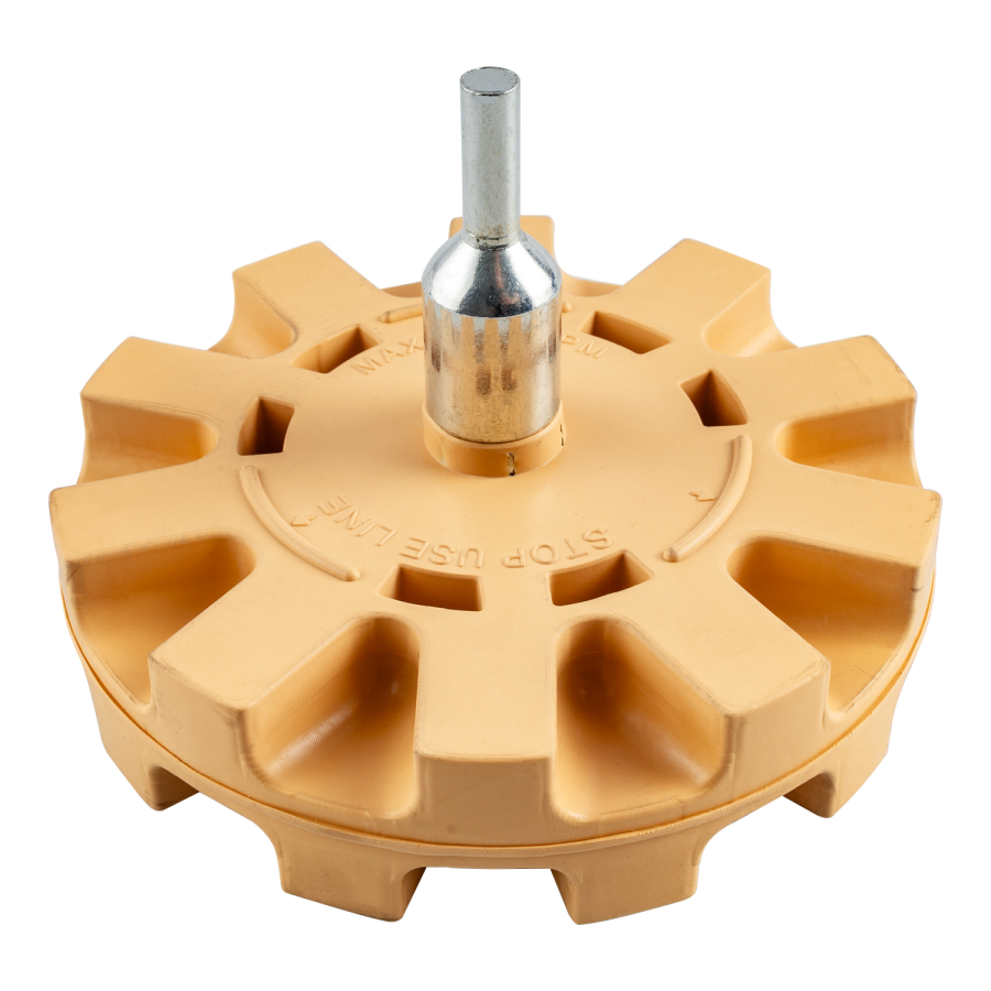 (image for) Rubber Eraser Wheel Serrated 100mm X 6mm Spindle
