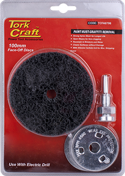 (image for) Face Off Disc & Arbor 100mm Carded For Drill