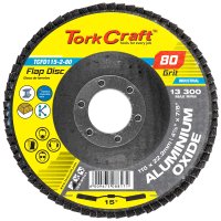 Flap Disc 115mm 15 Deg.angle 80grit A/o (image for) Flap Disc 115mm 15 Deg.angle 80grit A/o