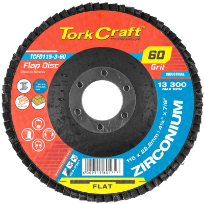 (image for) Flap Disc Zirconium 115mm 60 Grit Flat