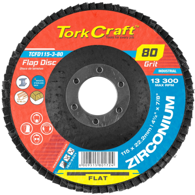 (image for) Flap Disc Zirconium 115mm 80 Grit Flat