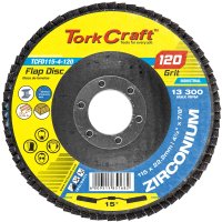 Flap Disc Zirconium 115mm 120grit Angled (image for) Flap Disc Zirconium 115mm 120grit Angled