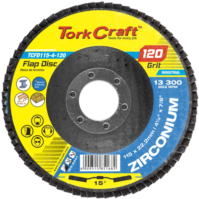 (image for) Flap Disc Zirconium 115mm 120grit Angled