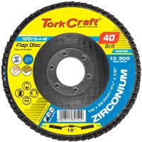 Flap Disc Zirconium 115mm 40grit Angled (image for) Flap Disc Zirconium 115mm 40grit Angled