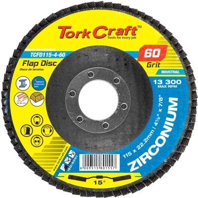 (image for) Flap Disc Zirconium 115mm 60grit Angled