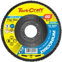 Flap Disc Zirconium 115mm 80grit Angled (image for) Flap Disc Zirconium 115mm 80grit Angled