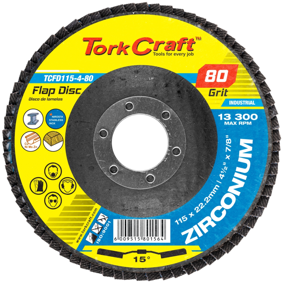 (image for) Flap Disc Zirconium 115mm 80grit Angled
