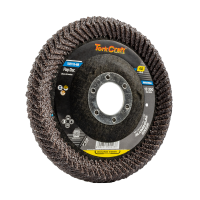 (image for) Flap Disc Round Edge A/o 115mm 40 Grit Flat