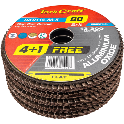 (image for) Flap Sanding Disc 115mm 80grit 4+1 Free A/o